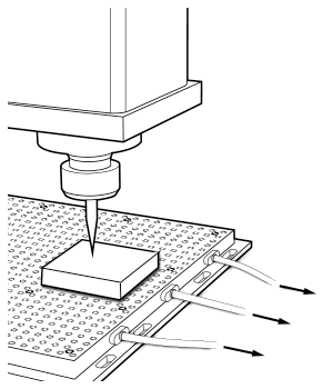 Vakuumtisch-Steuerung als Standardfunktion in der cncGraF CNC-Technik.